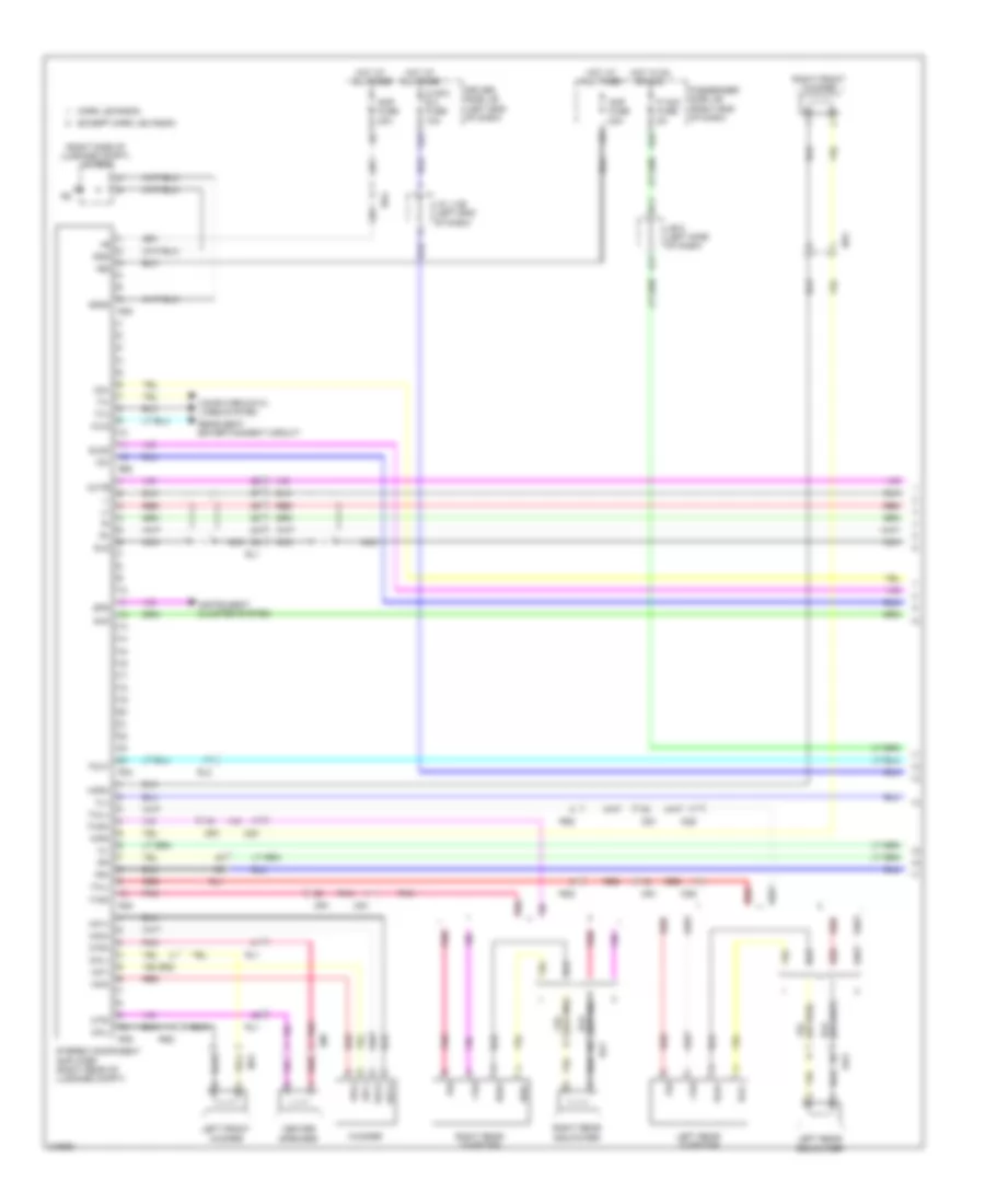 Radio Wiring Diagram, without Multi Display (1 of 4) for Lexus LS 460 2011