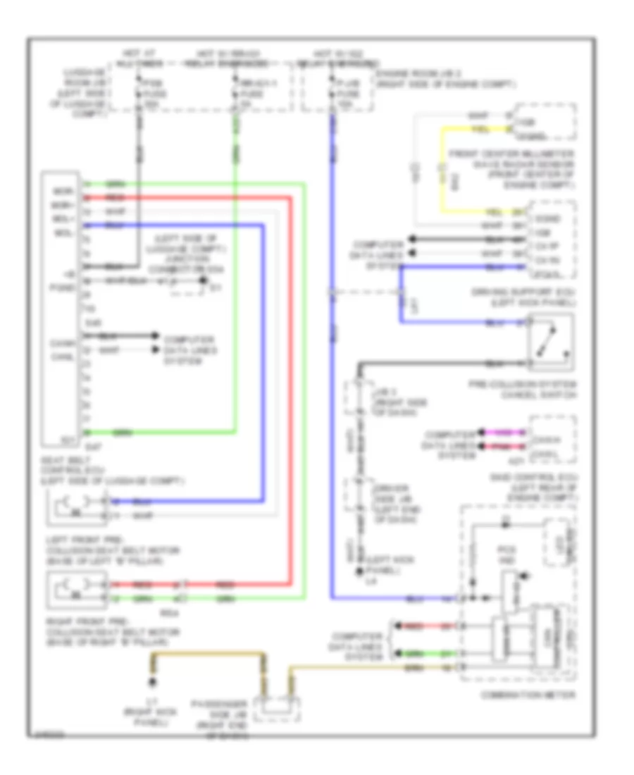 Pre Collision Wiring Diagram for Lexus LS 460 2011
