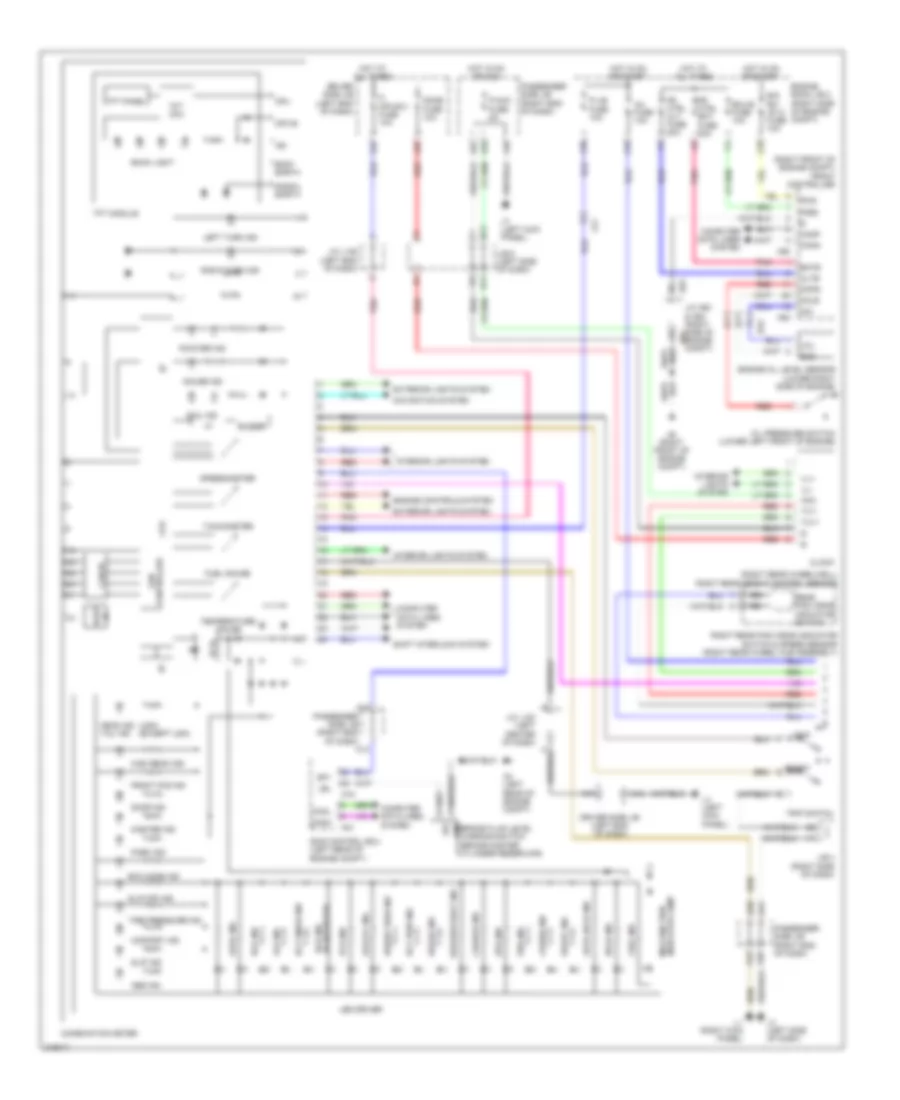 Instrument Cluster Wiring Diagram 1 of 2 for Lexus LS 460 2011