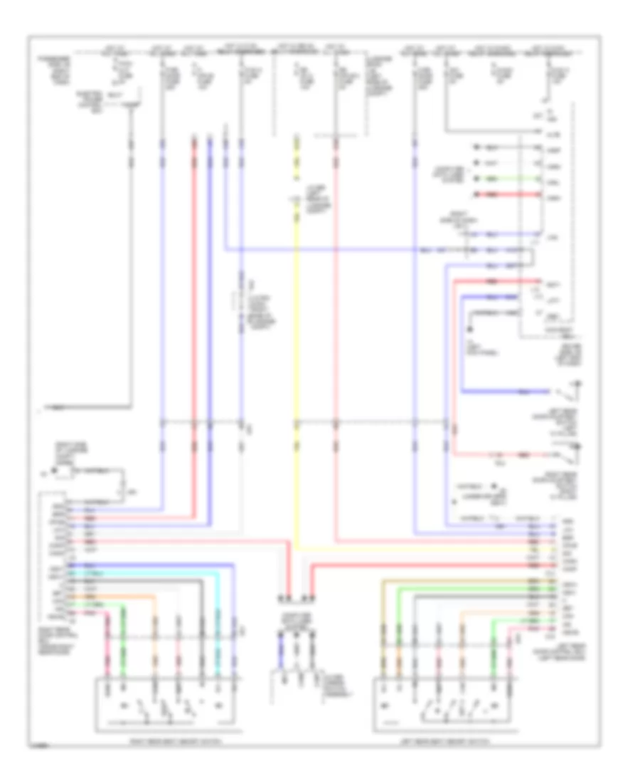 Rear Passengers Memory Seat Wiring Diagram (3 of 3) for Lexus LS 460 2011