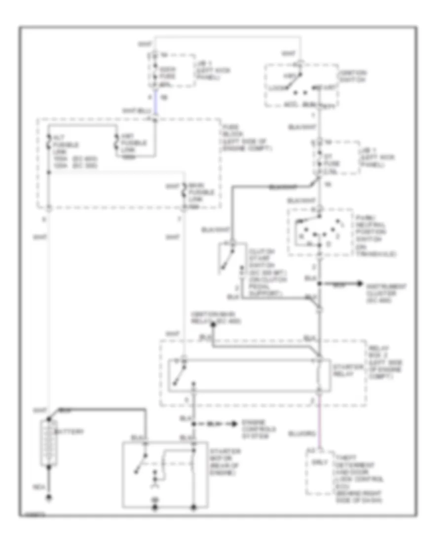Starting Wiring Diagram for Lexus SC 300 1992