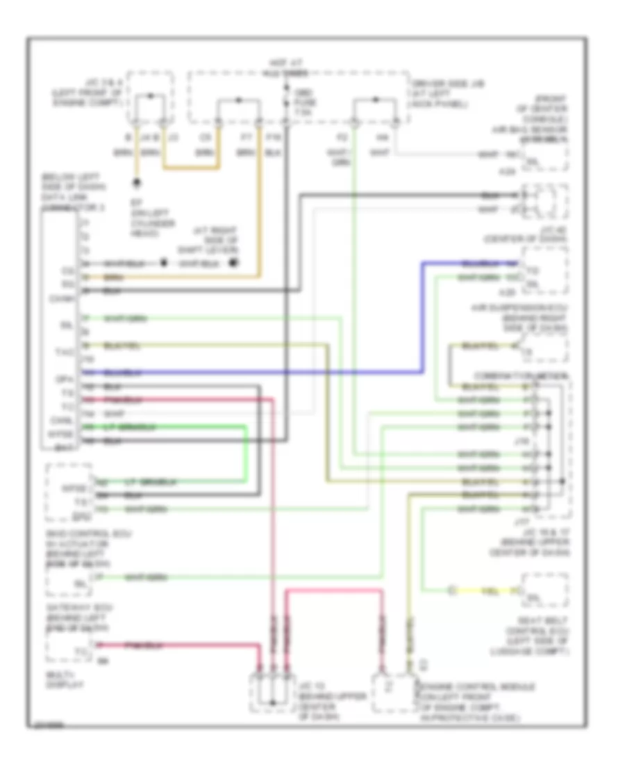 Data Link Connector Wiring Diagram for Lexus LS 430 2006