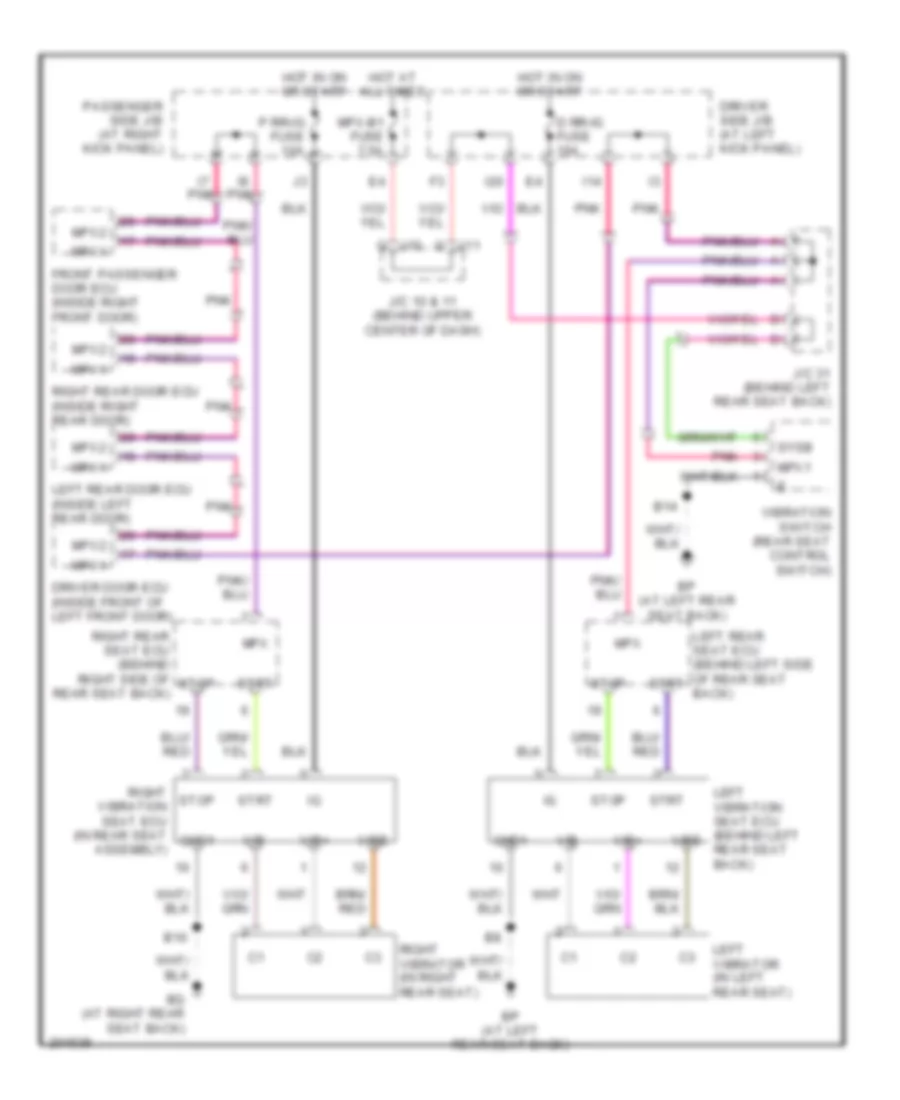 Rear Vibrating Seats Wiring Diagram for Lexus LS 430 2006