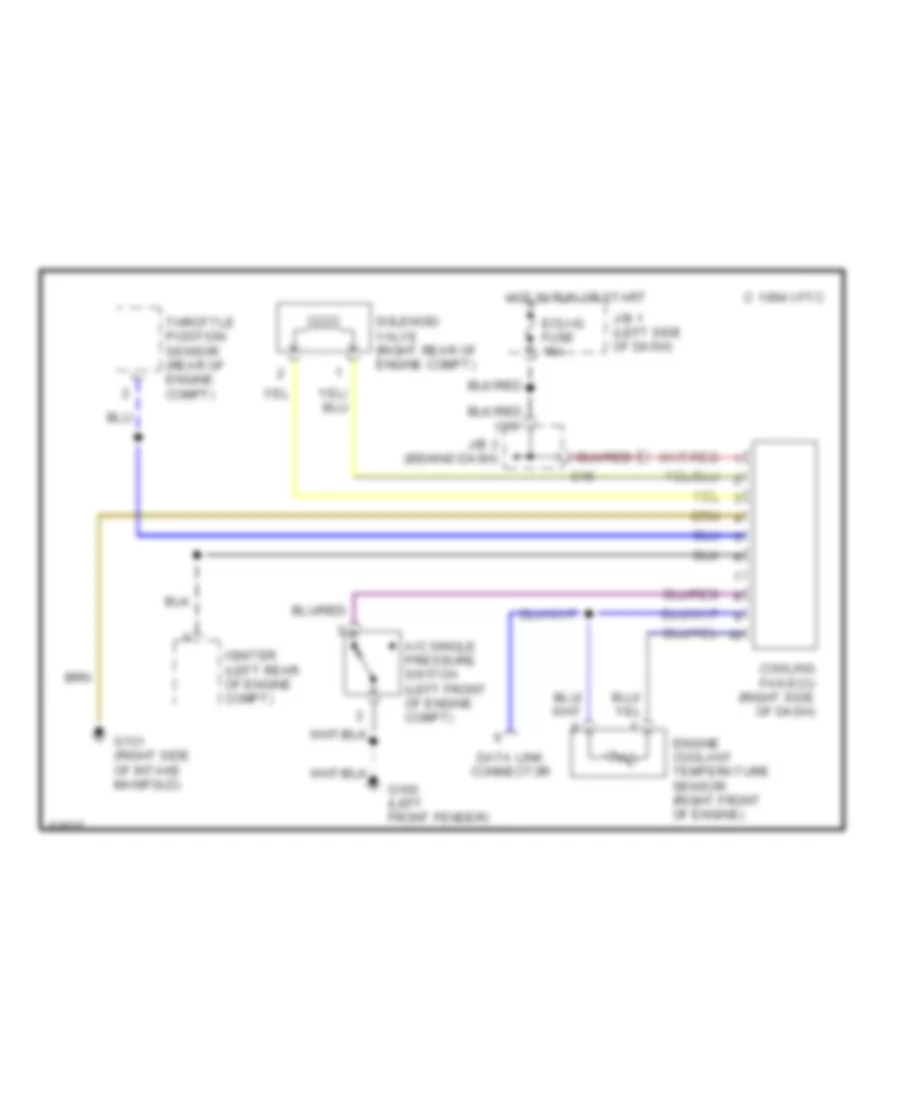 Cooling Fan Wiring Diagram for Lexus ES 300 1993