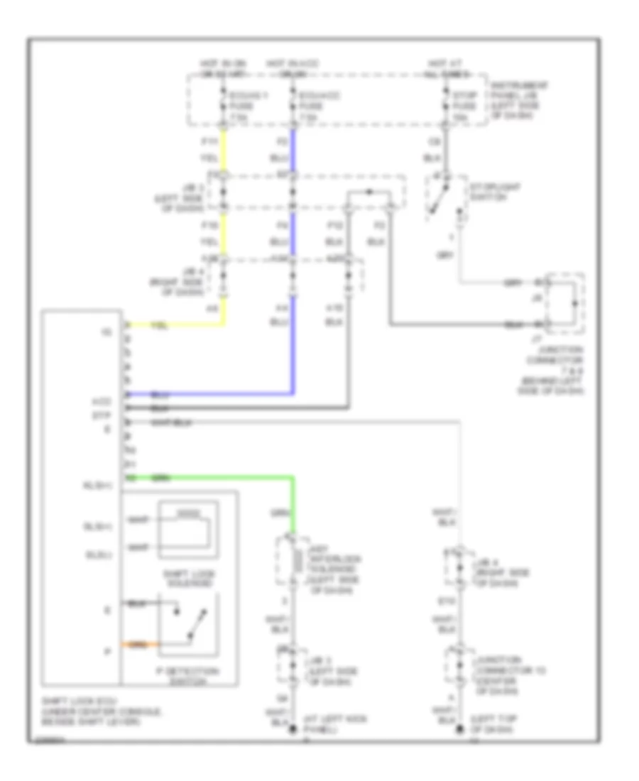 Shift Interlock Wiring Diagram for Lexus RX 330 2006