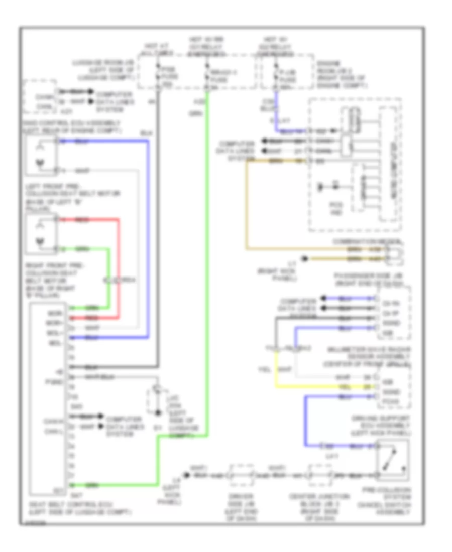 Pre Collision Wiring Diagram for Lexus LS 600hL 2011