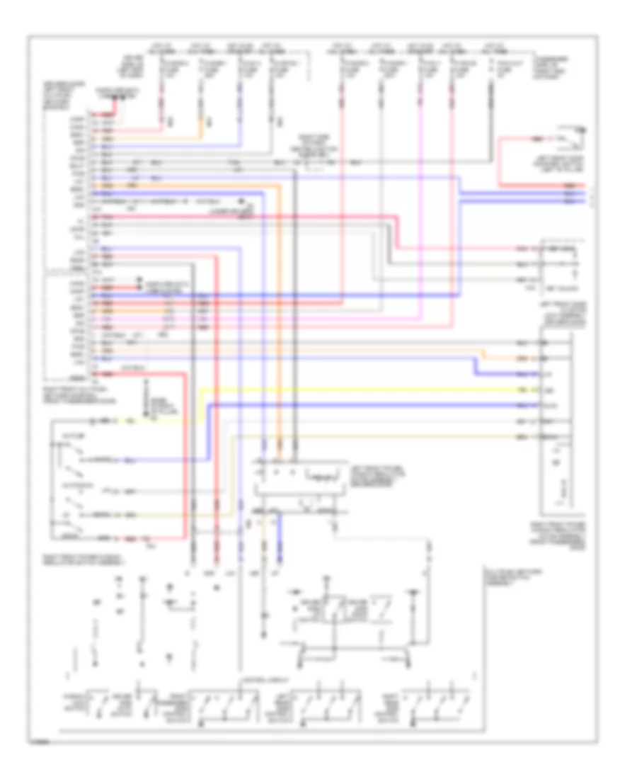 Power Windows Wiring Diagram 1 of 2 for Lexus LS 600hL 2011