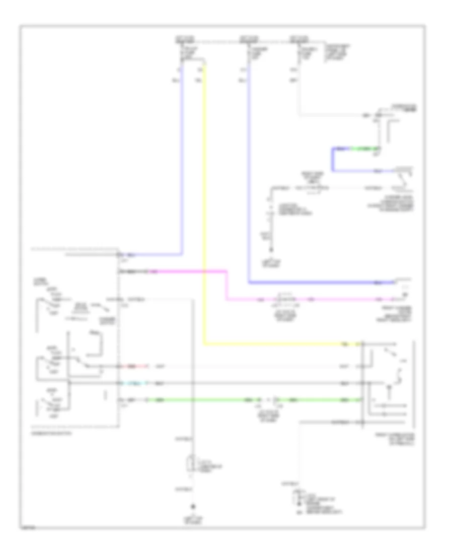 Электросхема передних стеклоочистителей дворников и омывателя лобового стекла, без Авто Система Дворника для Lexus RX 400h 2006