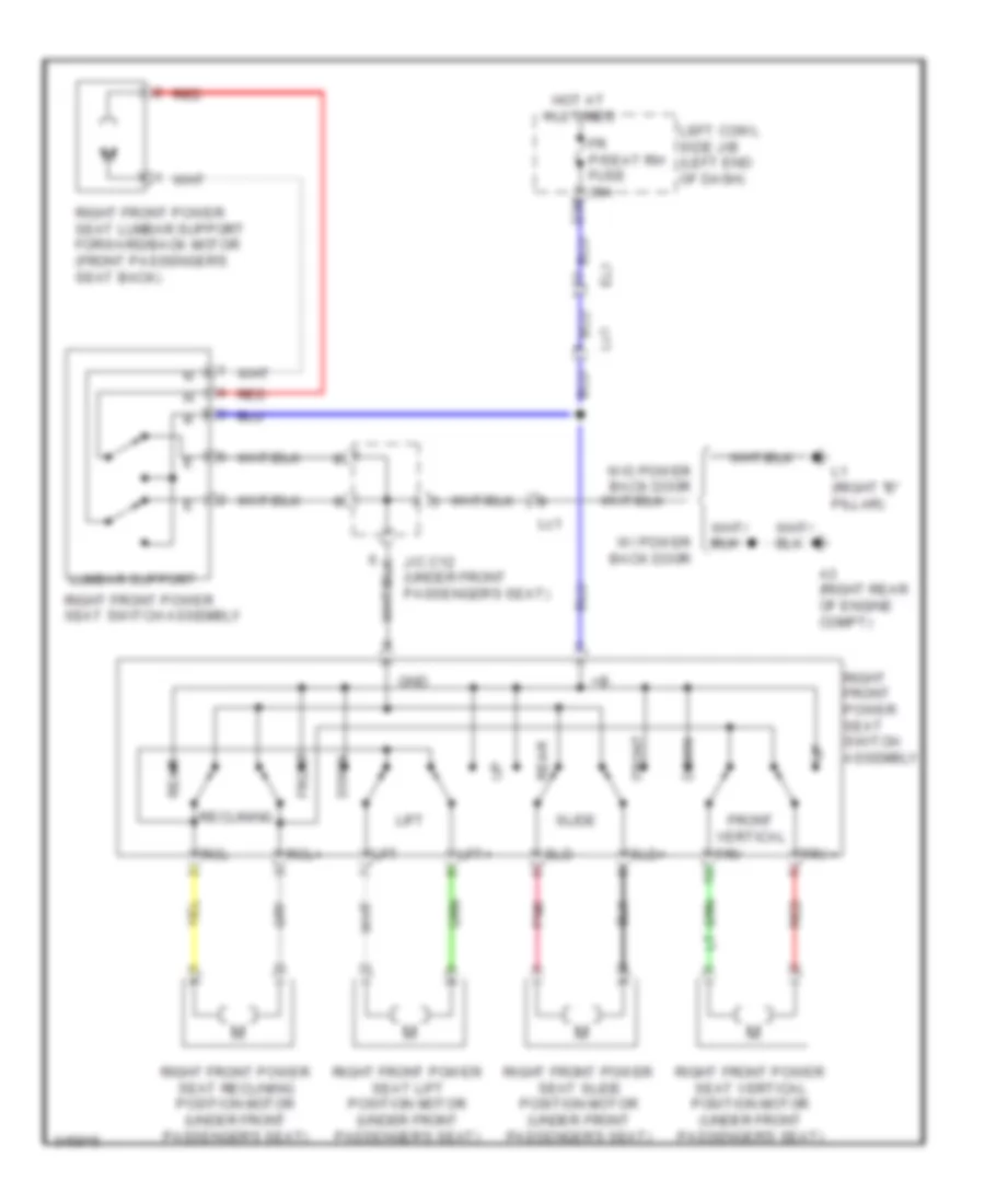 Passenger Power Seat Wiring Diagram for Lexus LX 570 2011