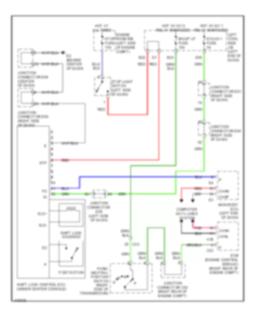 Shift Interlock Wiring Diagram for Lexus LX 570 2011
