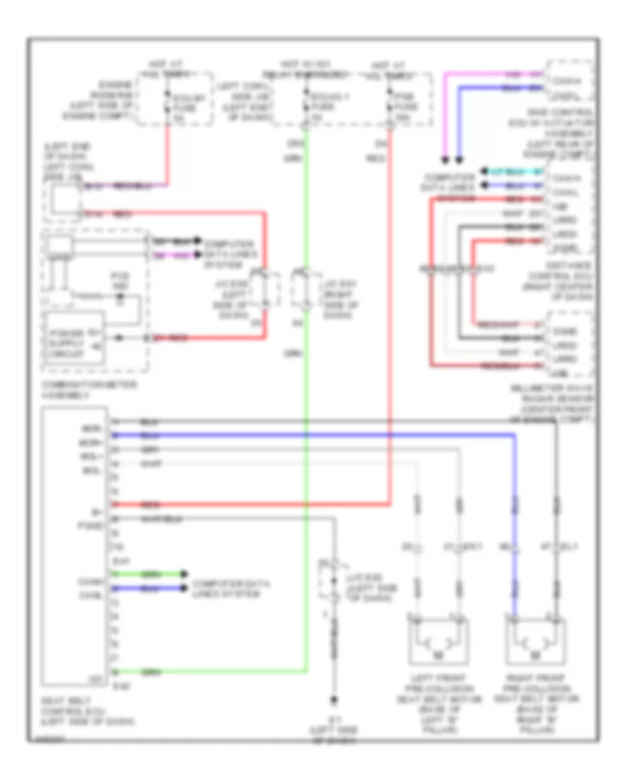 Pre Collision Wiring Diagram for Lexus LX 570 2011