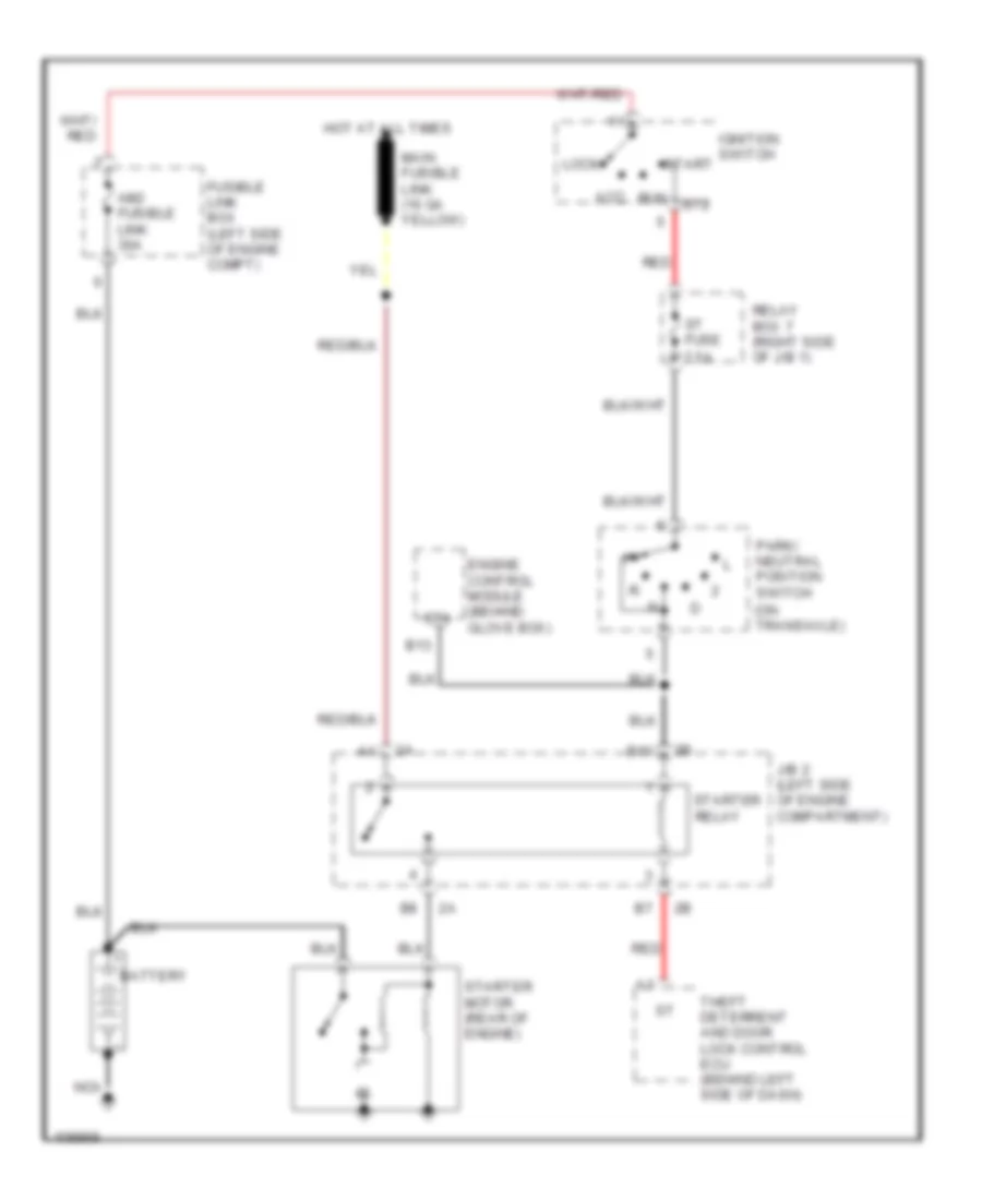 Starting Wiring Diagram for Lexus LS 400 1993