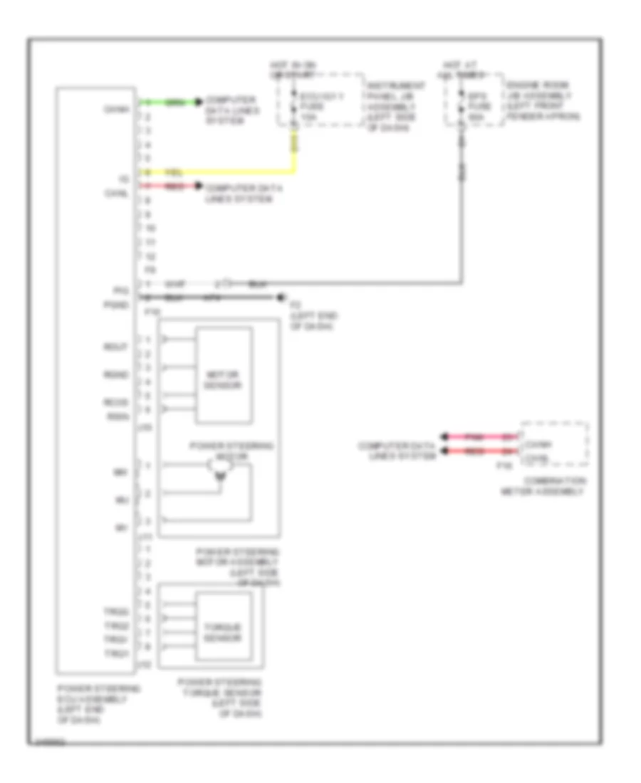 Electronic Power Steering Wiring Diagram for Lexus RX 350 2011