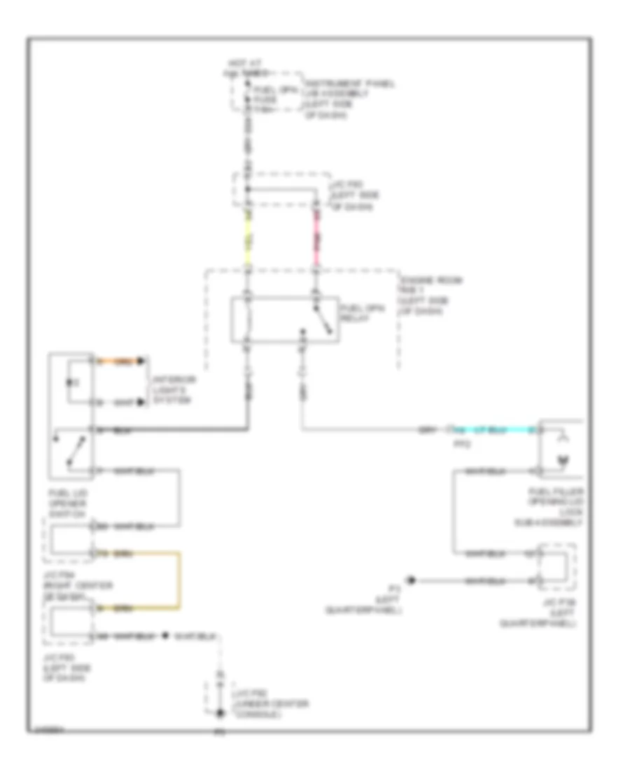Fuel Door Release Wiring Diagram for Lexus RX 350 2011