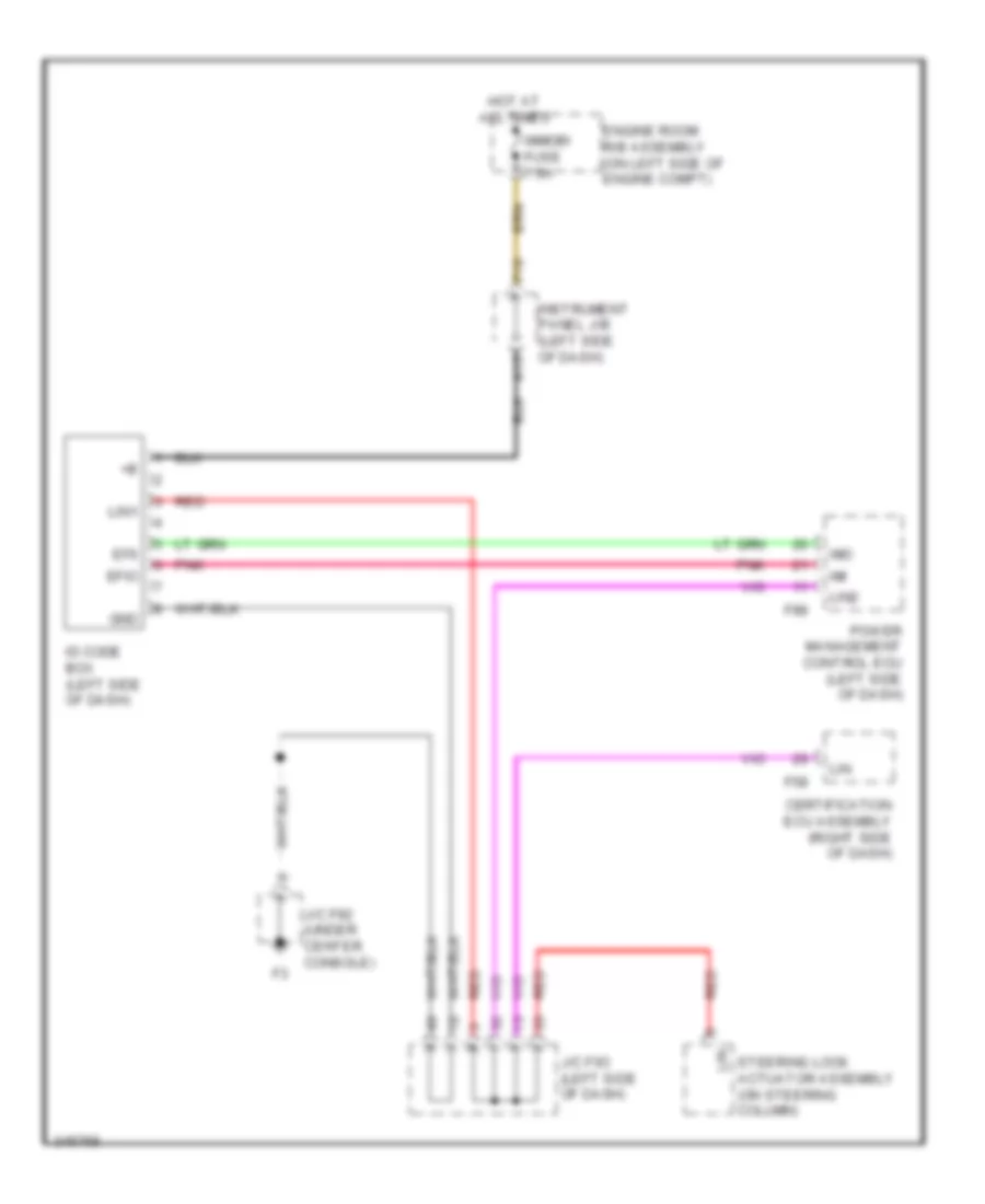 Immobilizer Wiring Diagram for Lexus RX 450h 2011