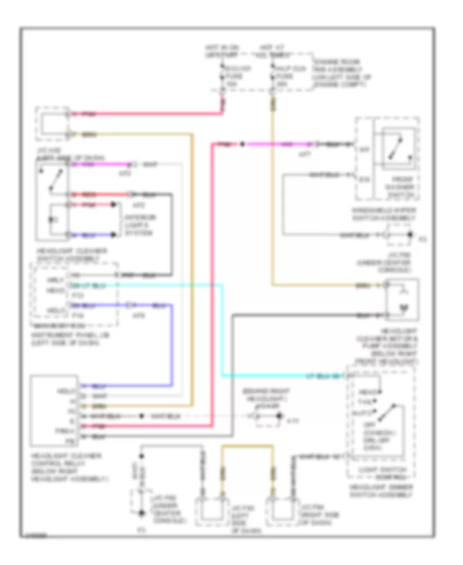 схема шайбы фары для Lexus RX 450h 2011