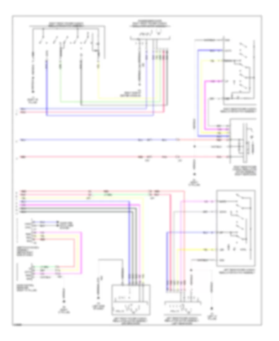Power Windows Wiring Diagram 2 of 2 for Lexus CT 200h 2012