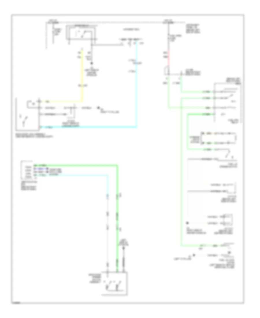 Trunk  Fuel Door Release Wiring Diagram for Lexus CT 200h 2012