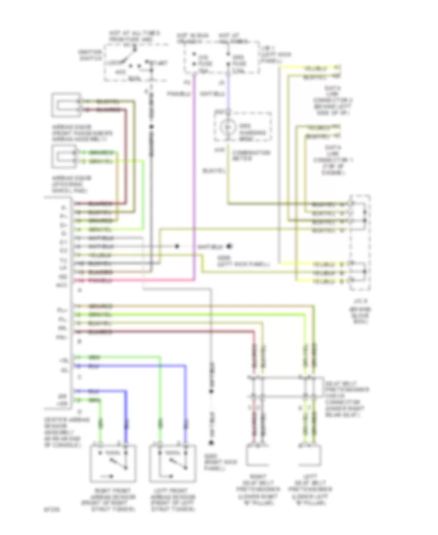 Supplemental Restraint Wiring Diagram for Lexus GS 300 1994