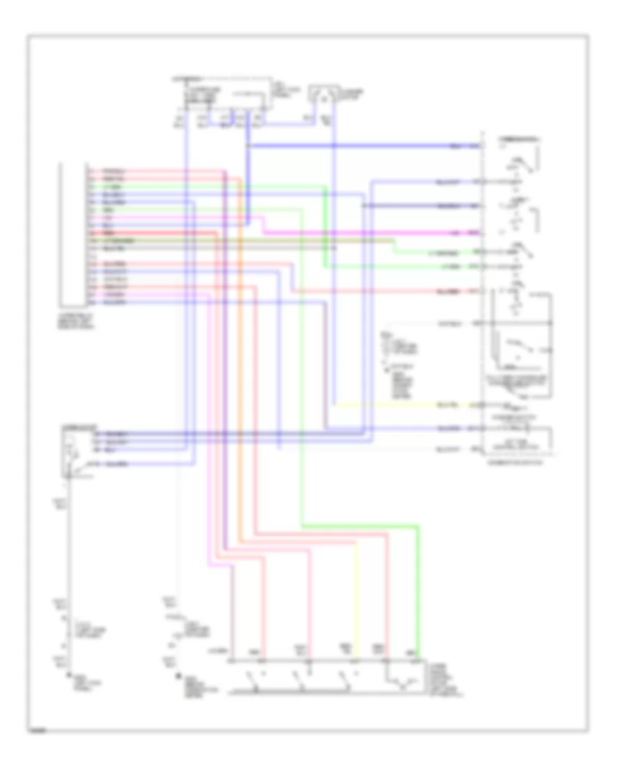 Электросхема передних стеклоочистителей дворников и омывателя лобового стекла для Lexus GS 300 1994