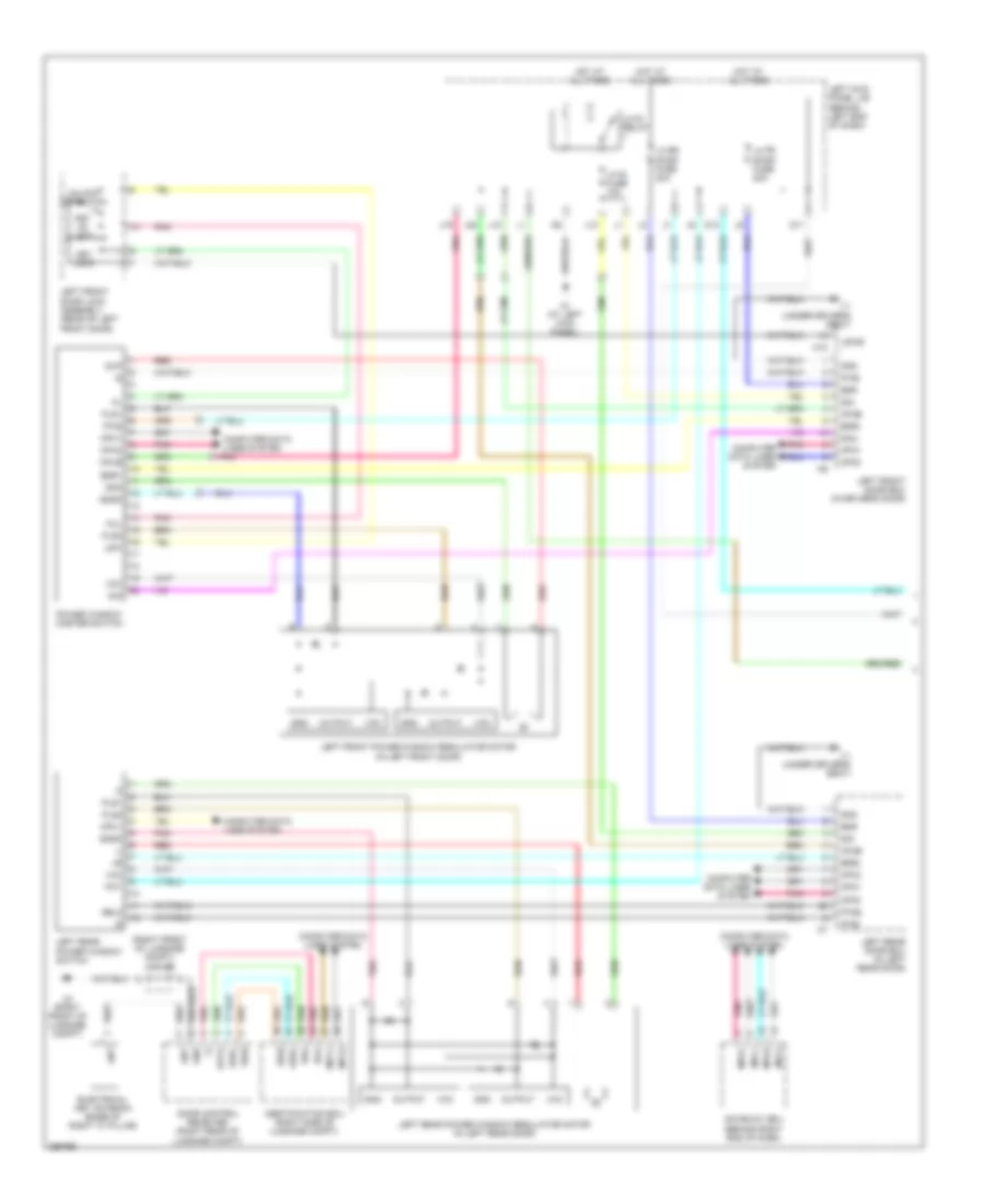 Power Windows Wiring Diagram 1 of 2 for Lexus GS 450h 2007