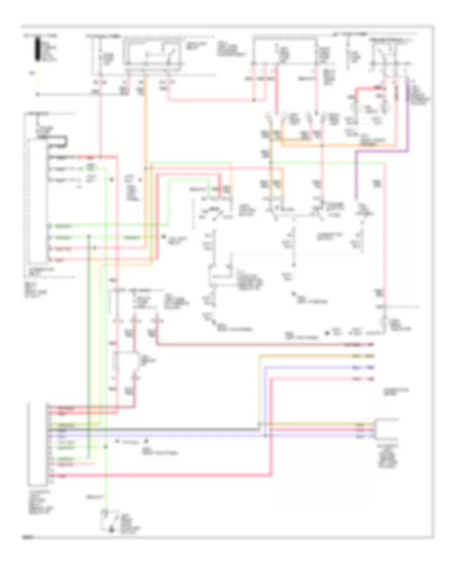 Headlight Wiring Diagram, without DRL for Lexus LS 400 1994