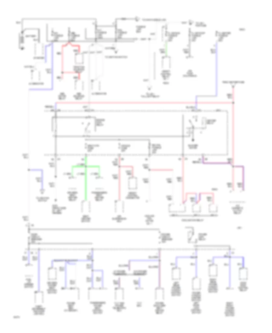 Power Distribution Wiring Diagram 1 of 5 for Lexus LS 400 1994