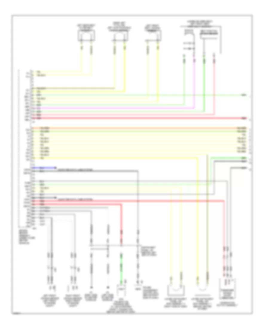 Supplemental Restraint Wiring Diagram (1 of 3) for Lexus CT 200h F Sport 2012