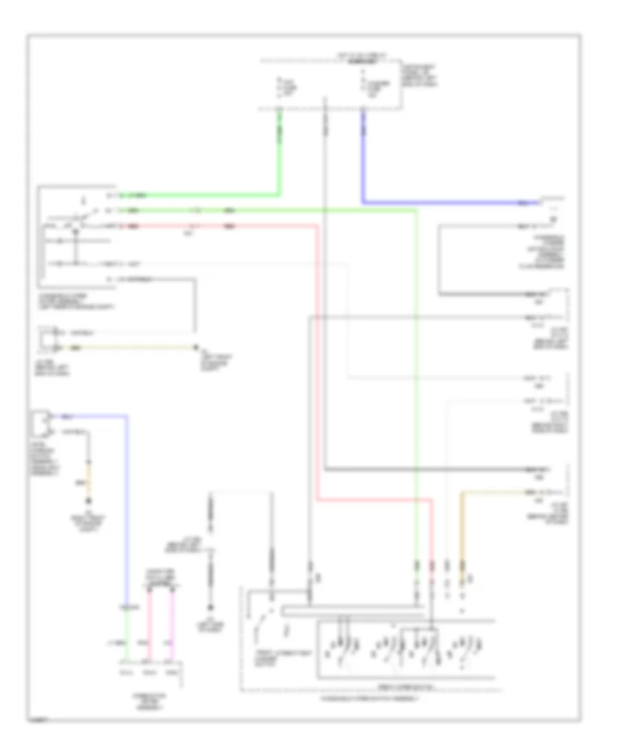 Электросхема передних стеклоочистителей дворников и омывателя лобового стекла, без Авто Система Дворника для Lexus CT 200h F Sport 2012