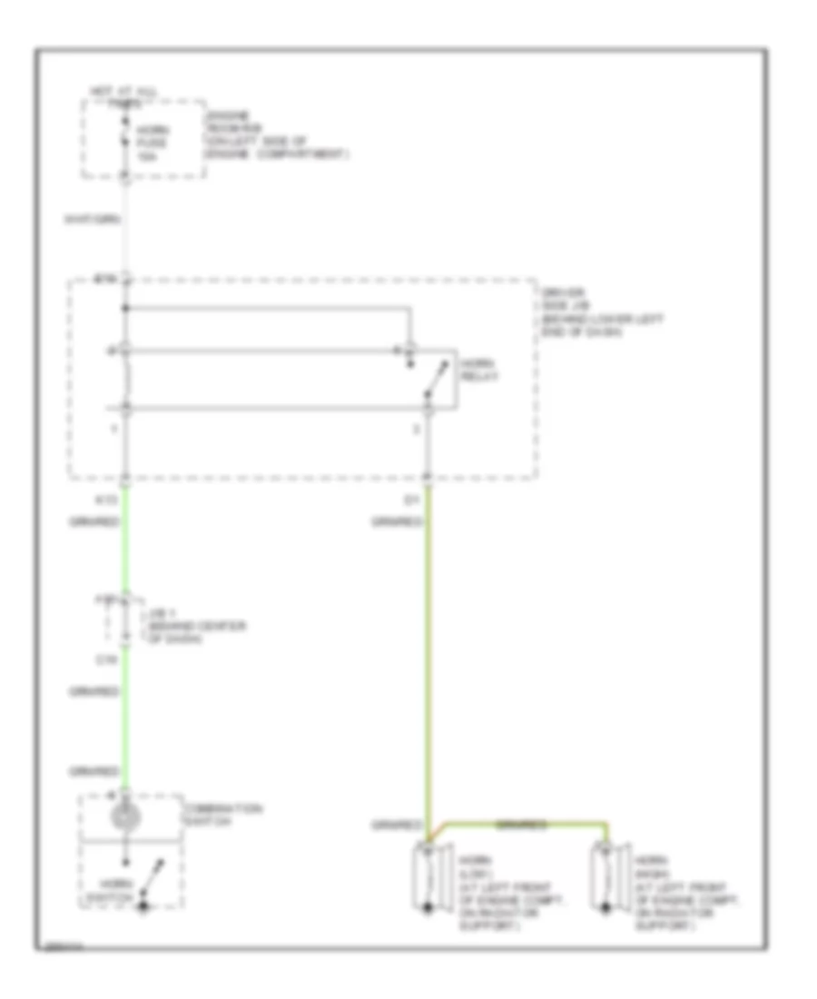 Horn Wiring Diagram for Lexus GX 470 2007