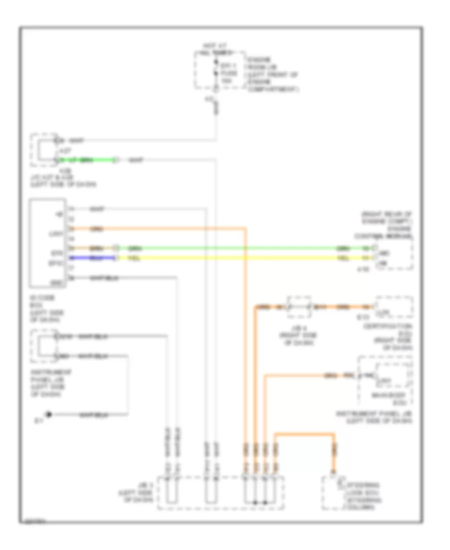 Immobilizer Wiring Diagram for Lexus ES 350 2012