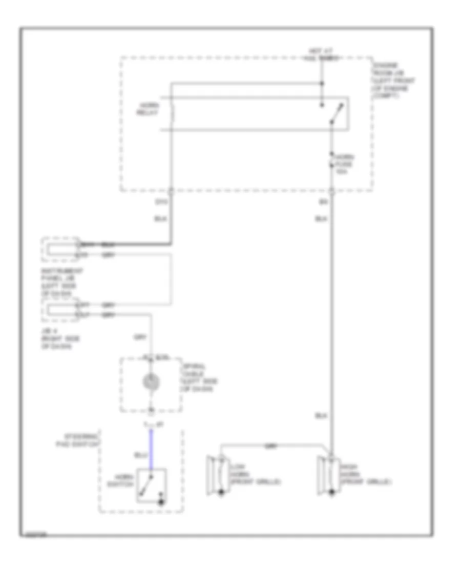 Horn Wiring Diagram for Lexus ES 350 2012