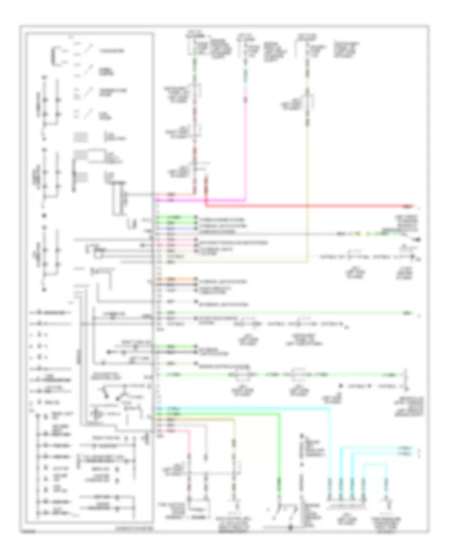 Instrument Cluster Wiring Diagram 1 of 2 for Lexus ES 350 2012