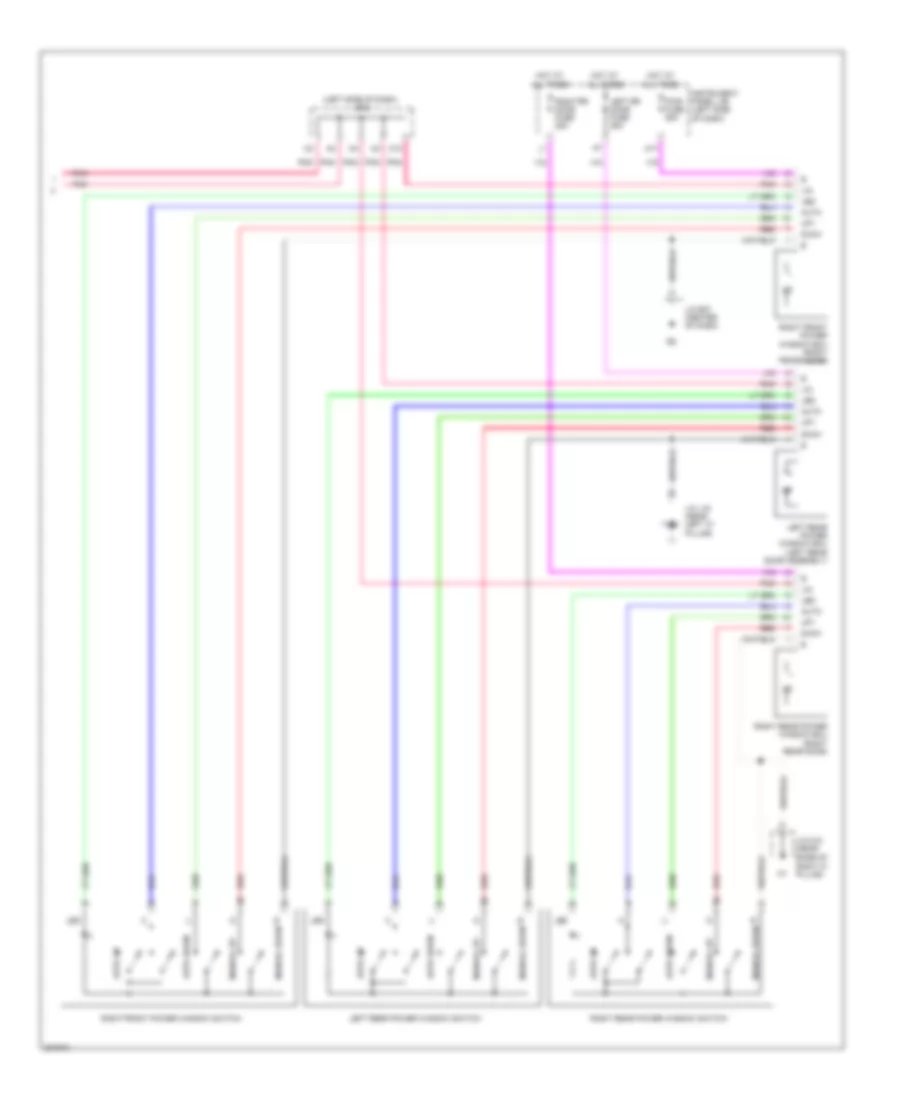 Power Windows Wiring Diagram (2 of 2) for Lexus ES 350 2012