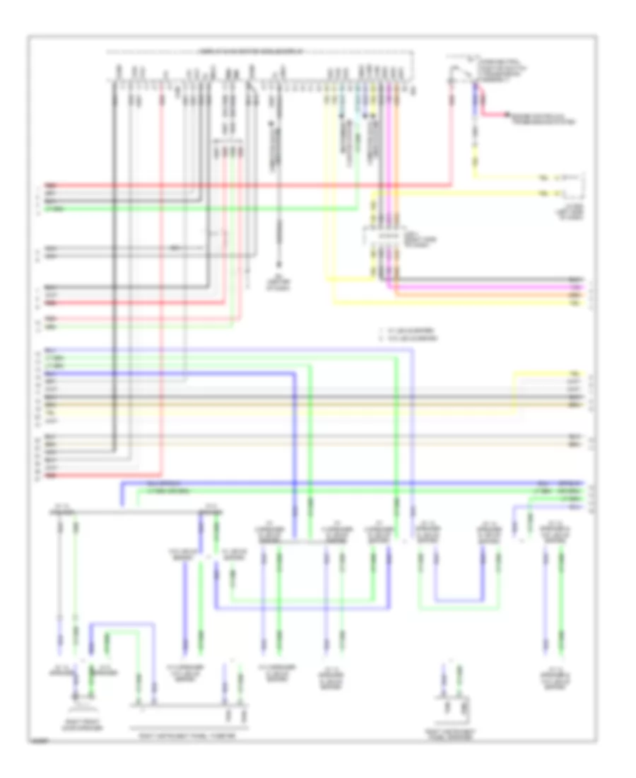 Radio Wiring Diagram, with Navigation (3 of 4) for Lexus ES 350 2012