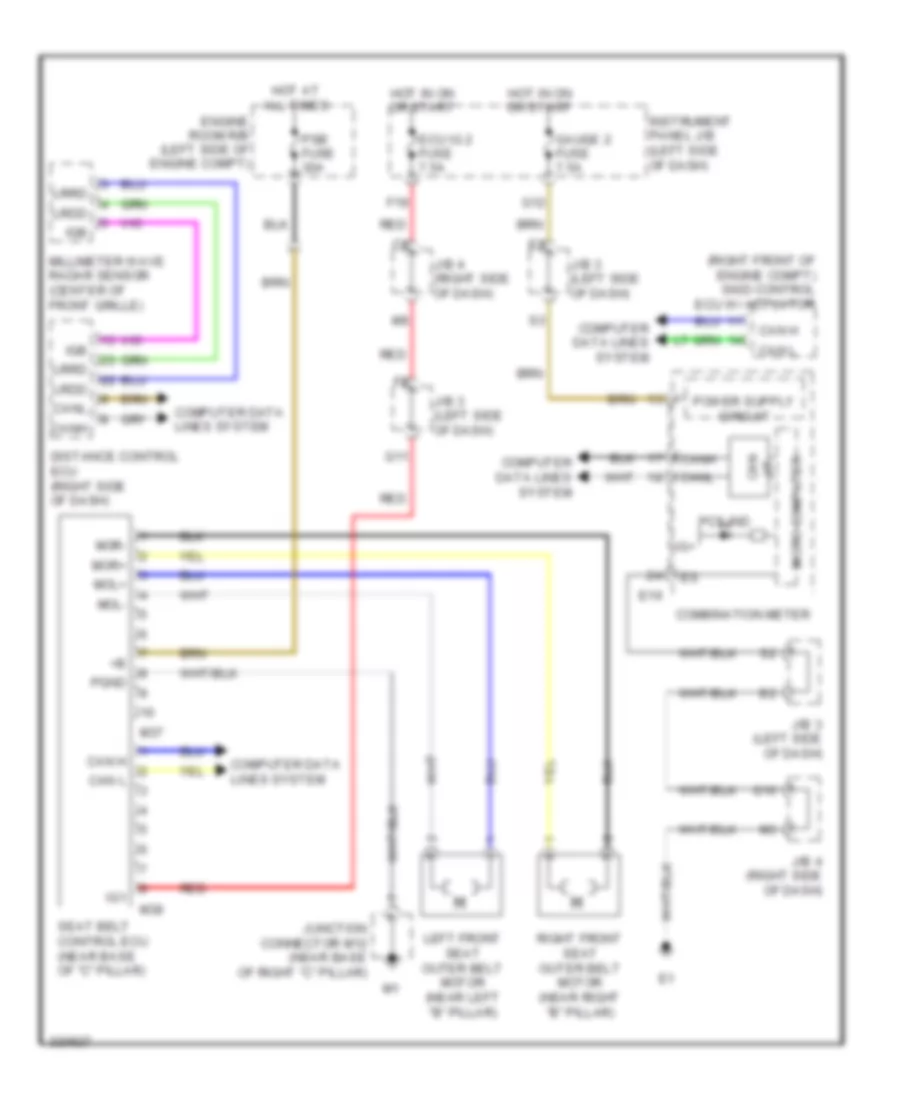 Pre Collision Wiring Diagram for Lexus ES 350 2012