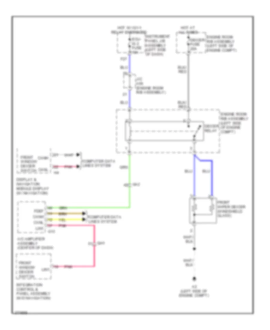 Front Deicer Wiring Diagram for Lexus GX 460 2012