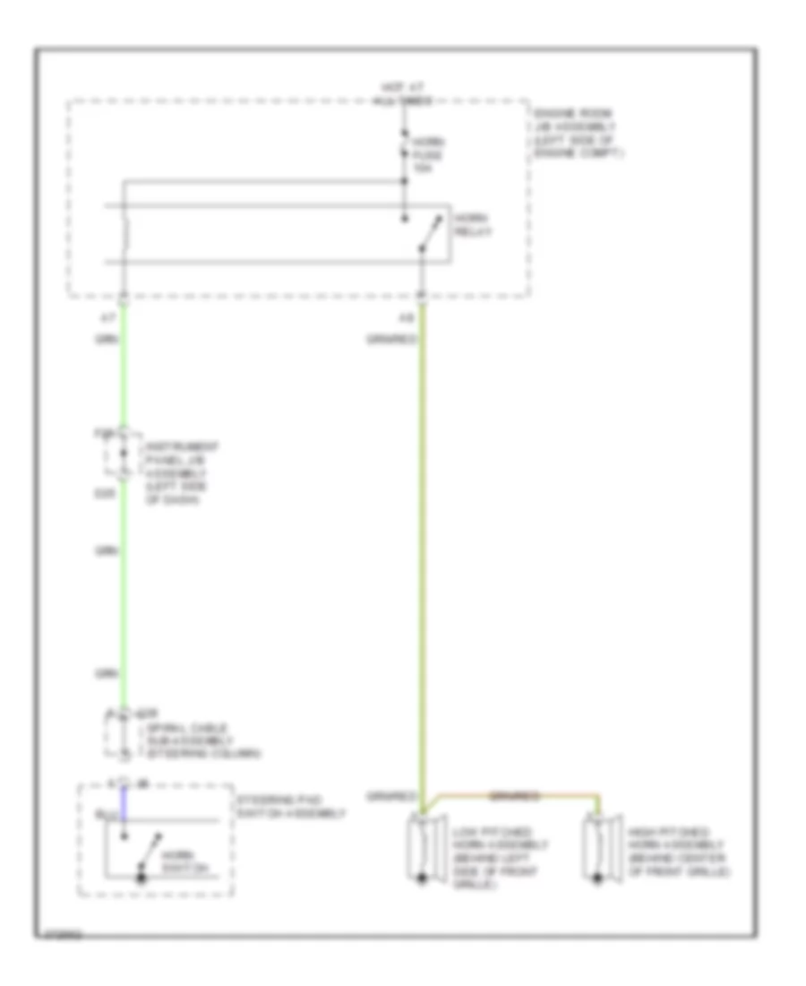 Horn Wiring Diagram for Lexus GX 460 2012
