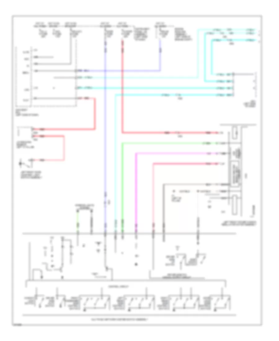 Power Windows Wiring Diagram 1 of 2 for Lexus GX 460 2012