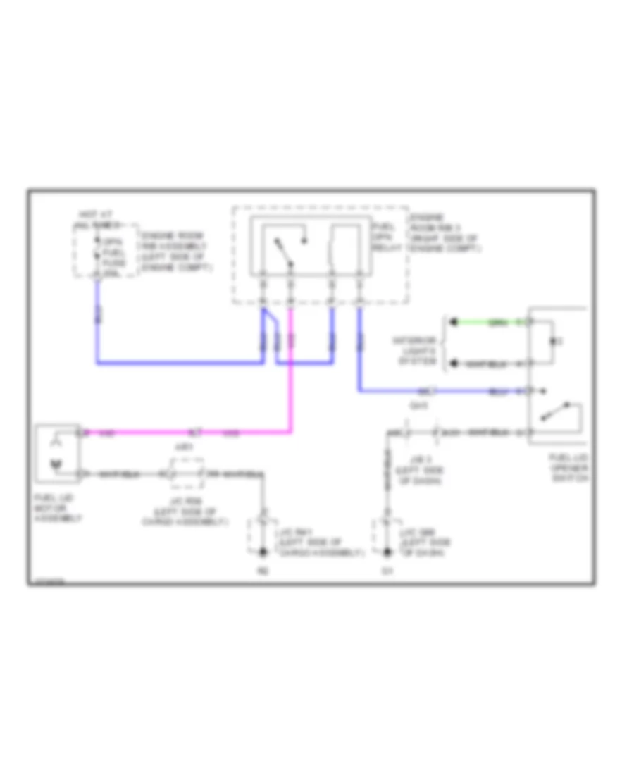 Fuel Door Release Wiring Diagram for Lexus GX 460 2012