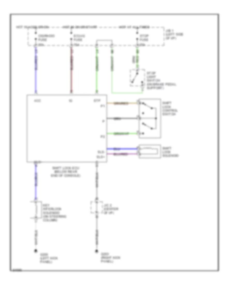 Shift Interlock Wiring Diagram for Lexus ES 300 1995