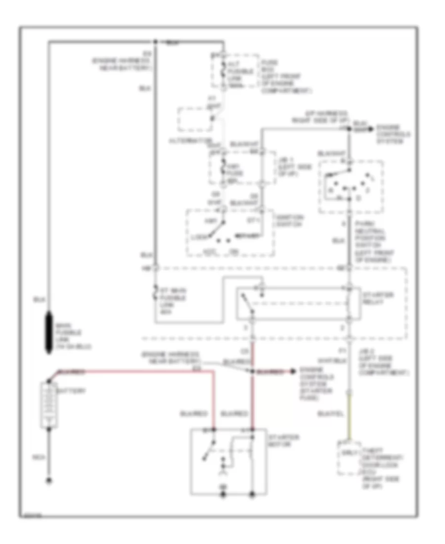 Starting Wiring Diagram for Lexus ES 300 1995