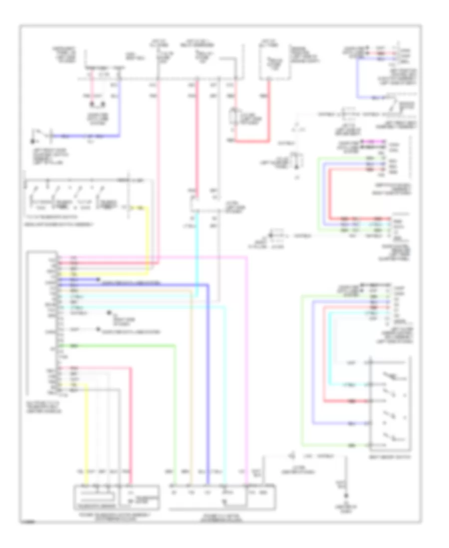 Memory Power Tilt  Power Telescopic Wiring Diagram for Lexus HS 250h 2012