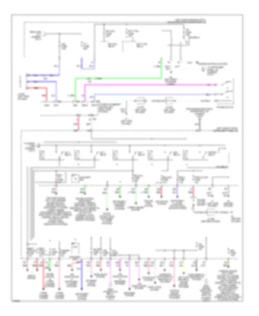 Power Distribution Wiring Diagram 2 of 3 for Lexus HS 250h 2012