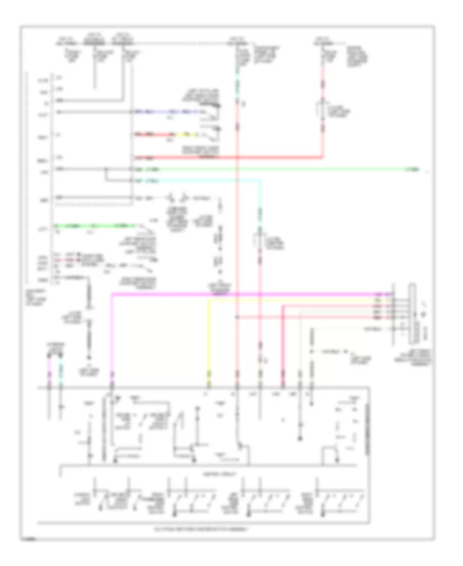 Power Windows Wiring Diagram 1 of 2 for Lexus HS 250h 2012