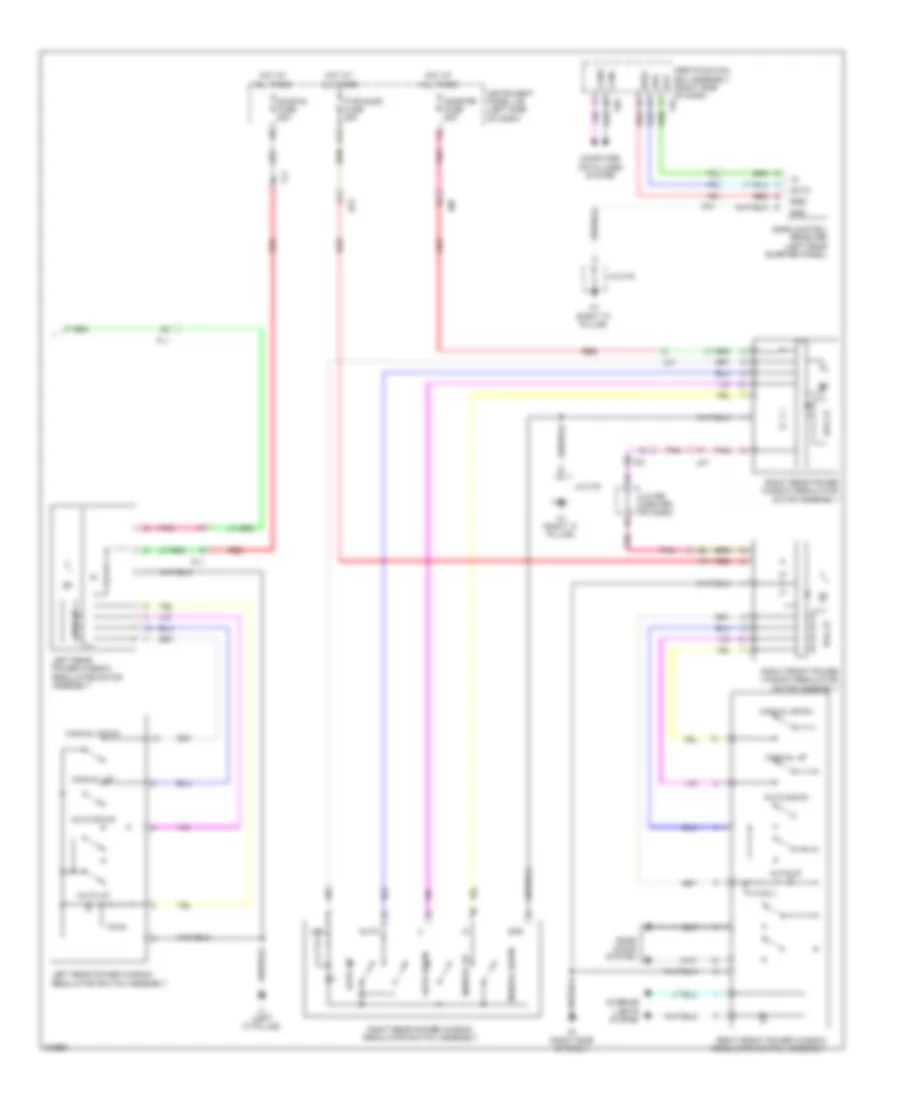 Power Windows Wiring Diagram 2 of 2 for Lexus HS 250h 2012