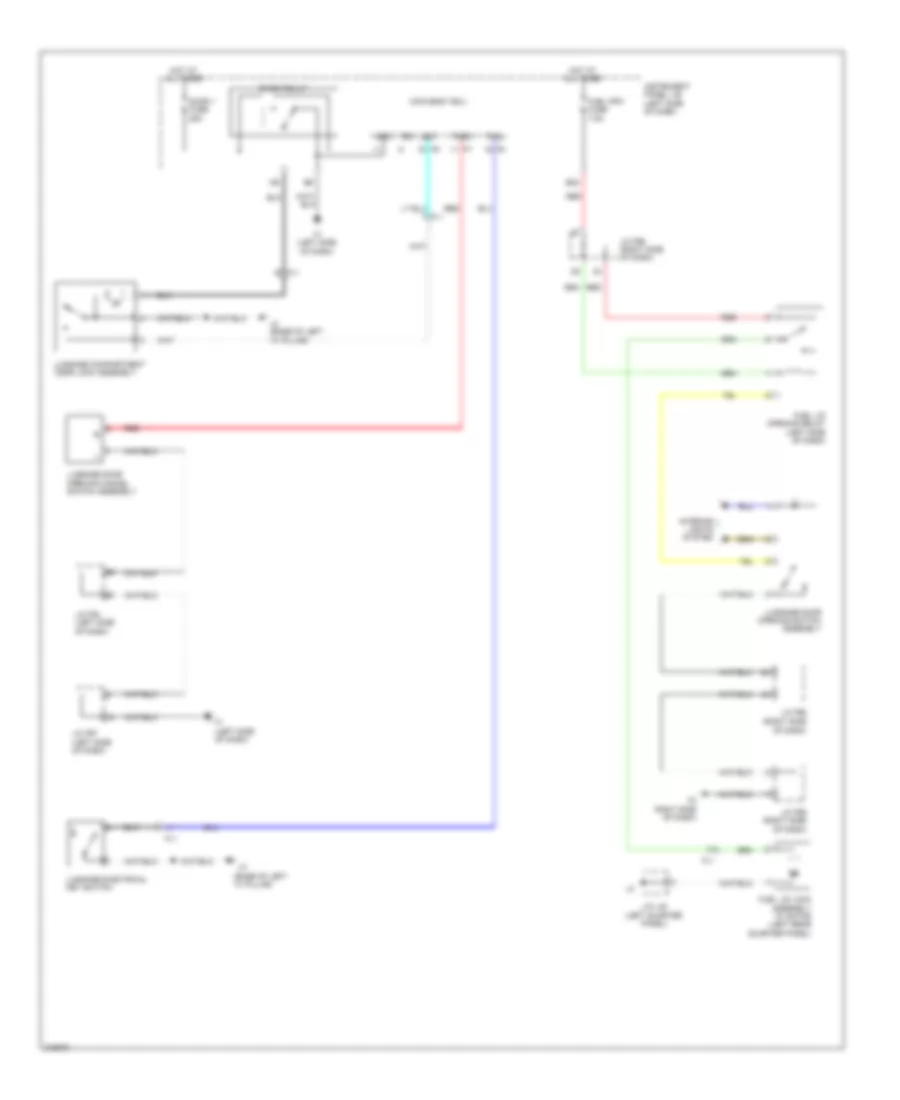 Trunk  Fuel Door Release Wiring Diagram for Lexus HS 250h 2012