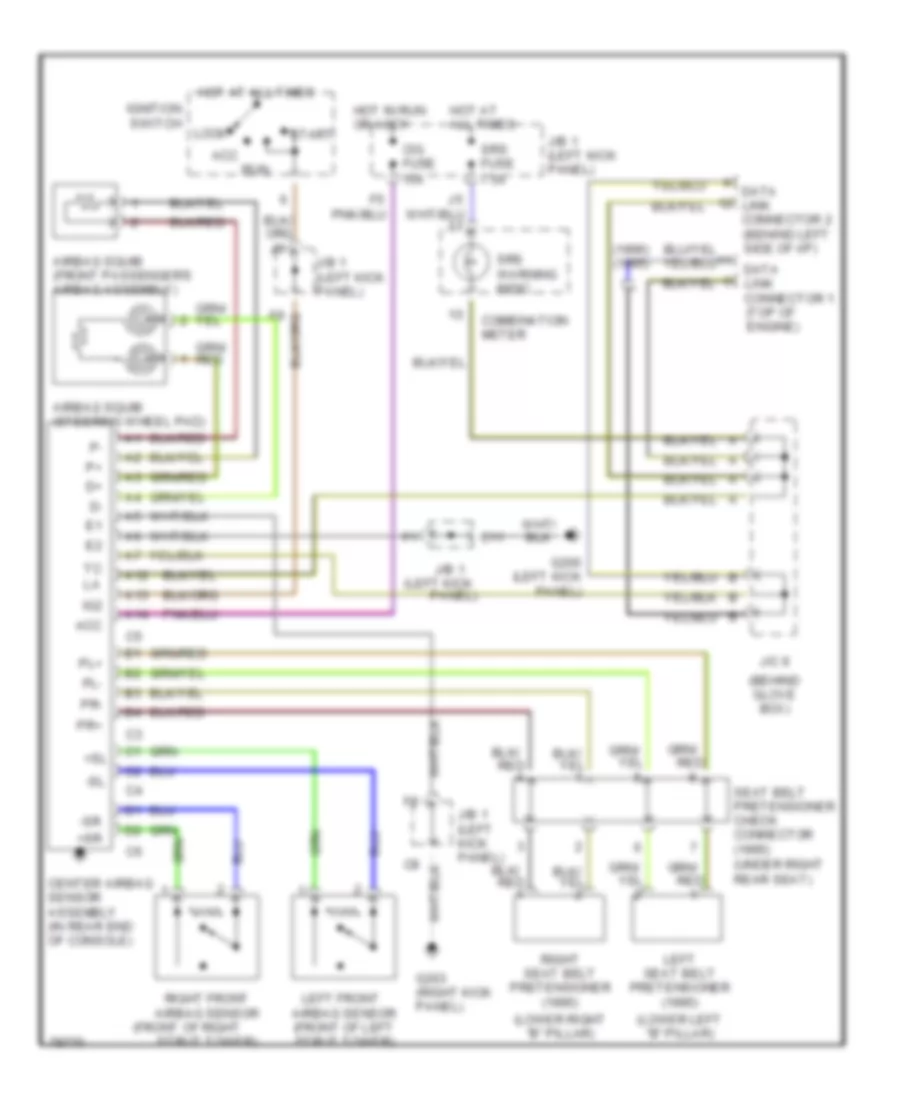 Supplemental Restraint Wiring Diagram for Lexus GS 300 1995