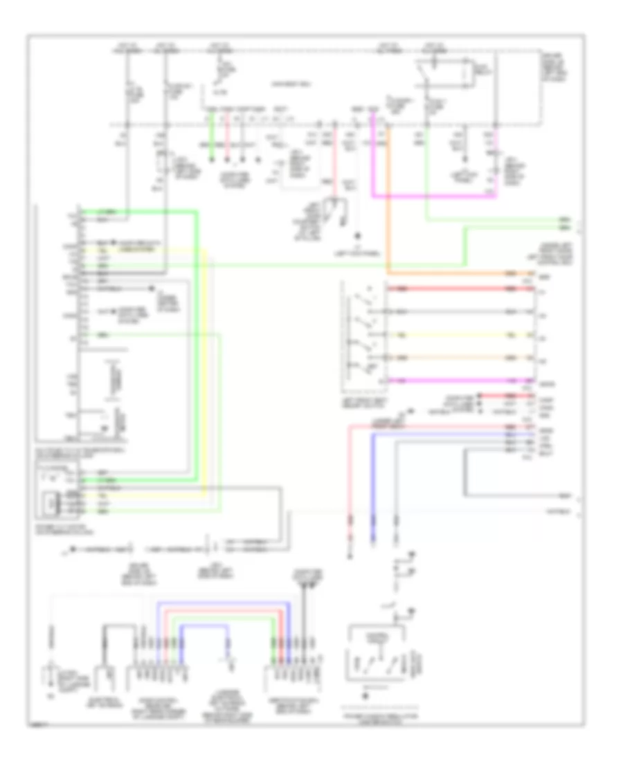 Memory Power Tilt  Power Telescopic Wiring Diagram (1 of 2) for Lexus LS 460L 2007