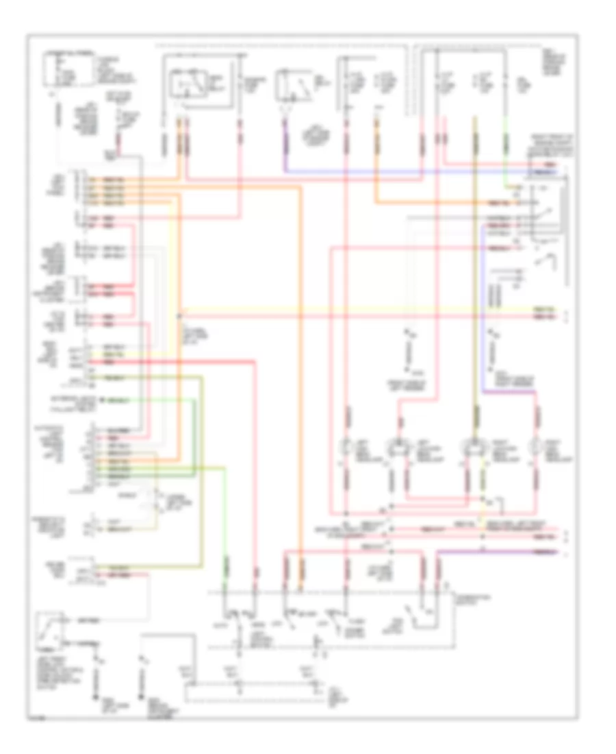 Headlight Wiring Diagram with DRL 1 of 2 for Lexus LS 400 1995